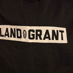Land Grant Brewing Company Black Sweatshirt with White Print